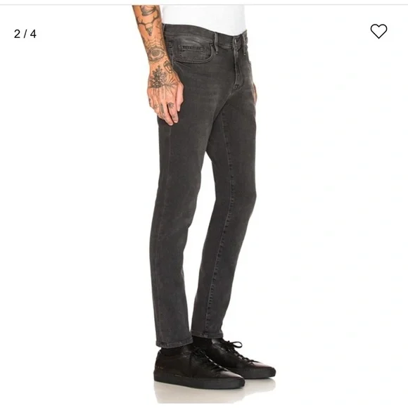 Frame L’Homme Fade to Gray Skinny Jeans 34/34